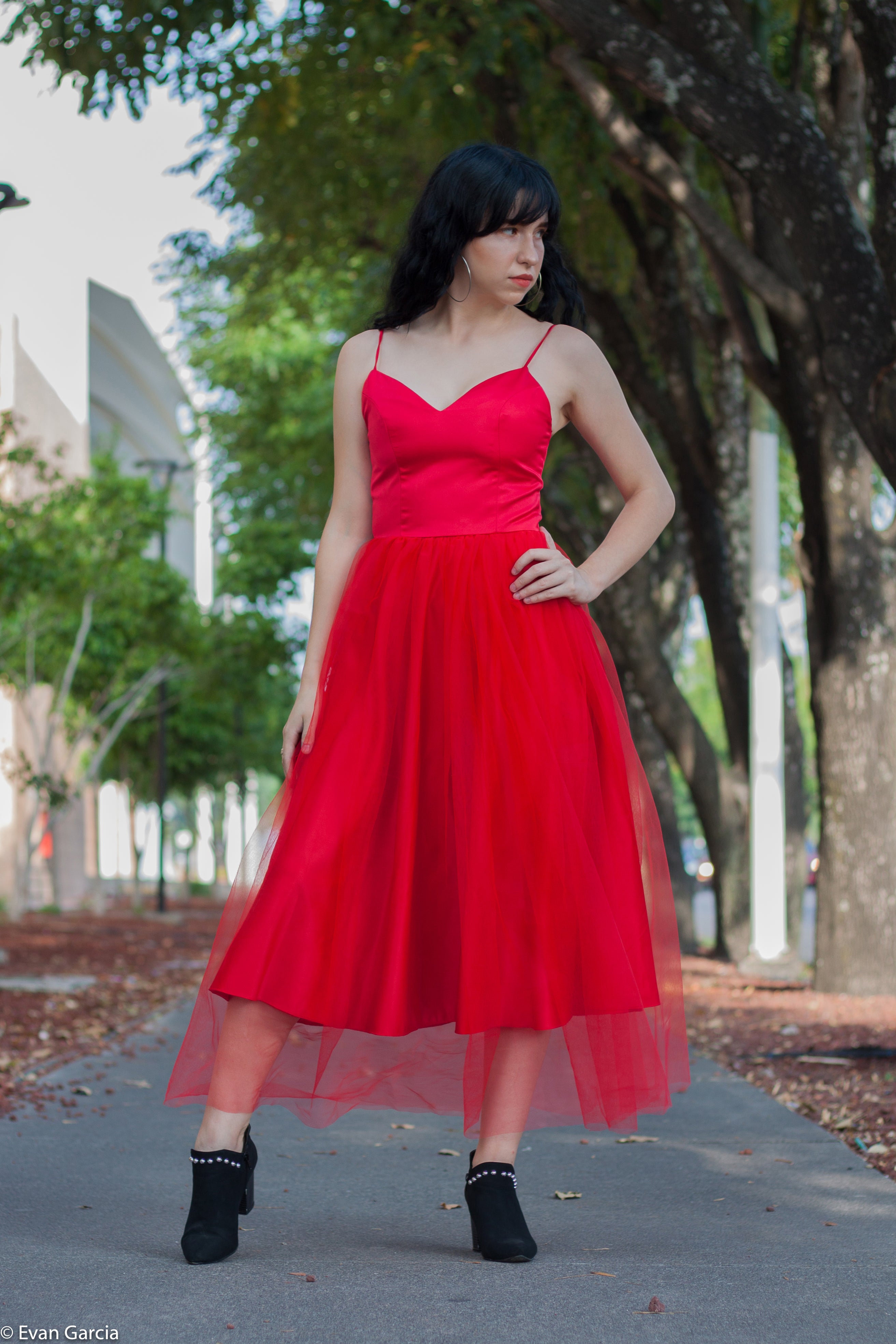 Vestido rojo de tul new arrivals